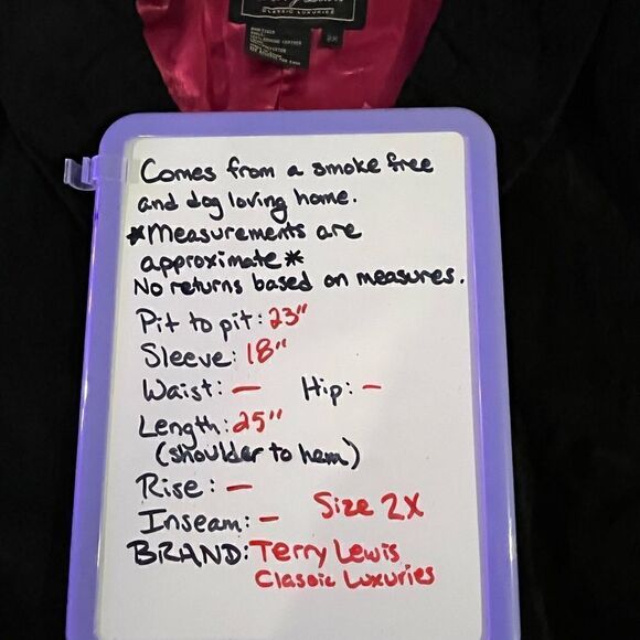 Terry Lewis Classic Luxuries sz 2X suede swing jacket with pink satin lining EUC - Picture 9 of 15